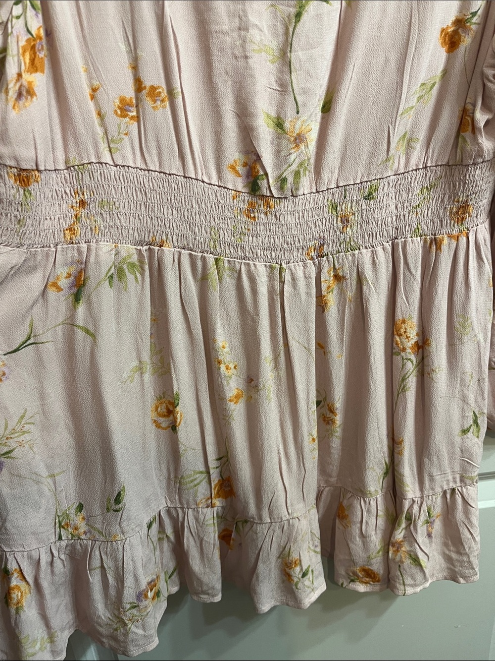 American Eagle Outfitters Blush Pink Floral Peasant Tunic - Picture 13 of 13